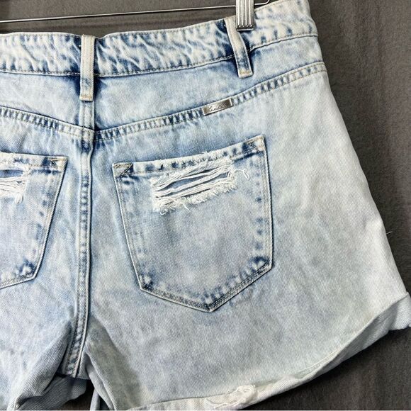 Kancan Women's Distressed Cut-Off Jean Shorts Light Blue Size XL - Picture 3 of 13